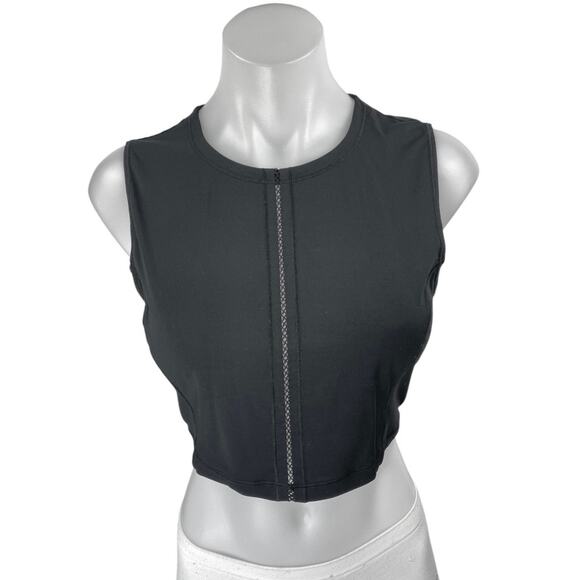 Lululemon Sculpt It Women's Black Sleeveless Activewear Fitness Crop Tank Top 6 - Picture 1 of 3
